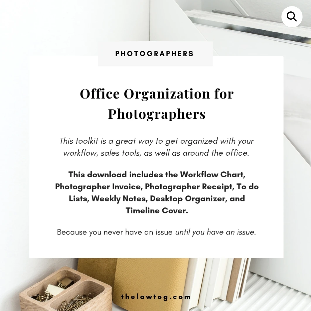 Office Organization for Photographers<
